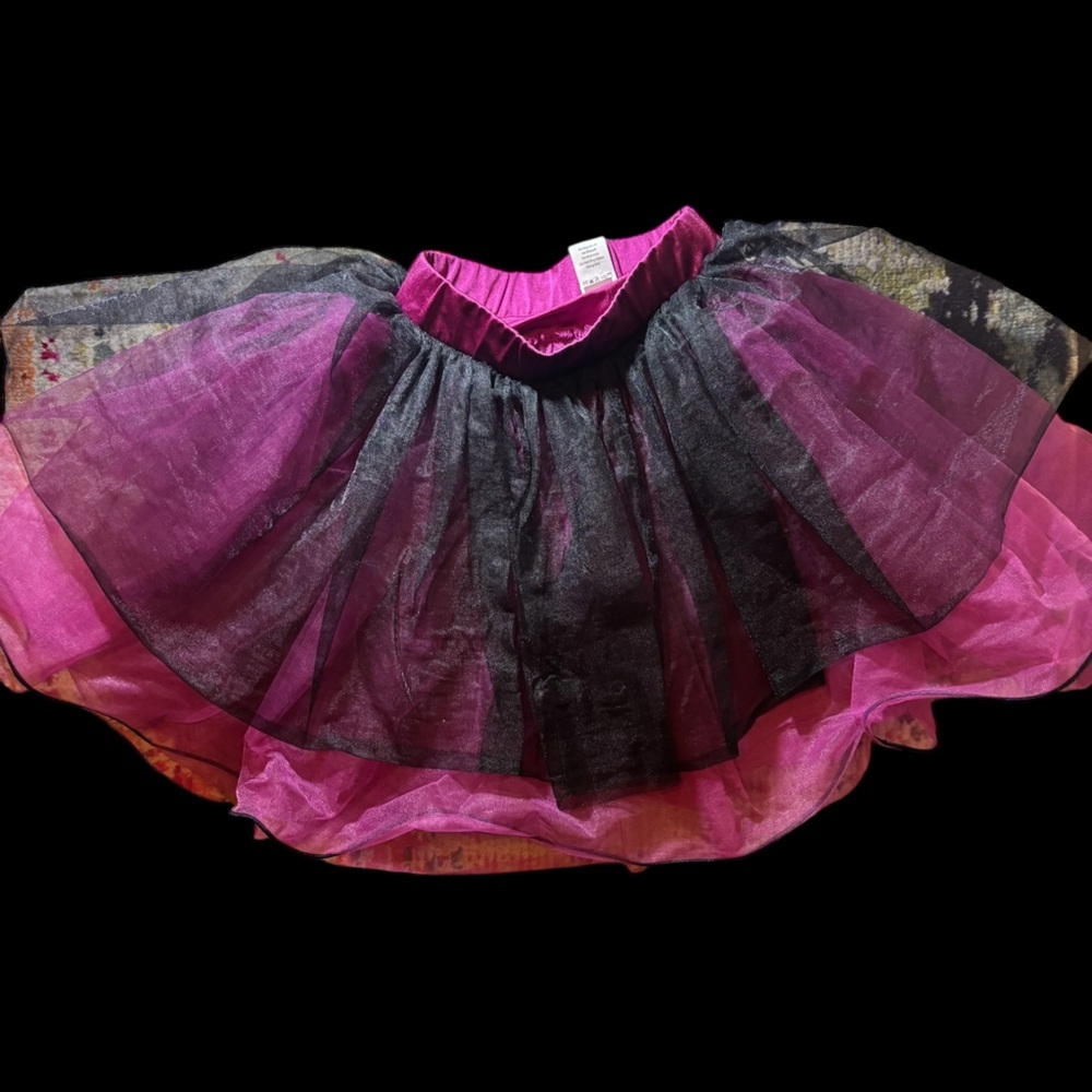 Weissman Black and Pink A-Line Tulle Skirt kids